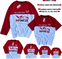KAOS INDONESIA MERAH PUTIH 17 AGUSTUS Dewasa DAN Anak Size M L XL XXL XXXL Bahan Katun 24s Distro Sa