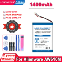 LOSONCOER 1400mAh Battery For Alienware AW610M Wireless Mouse Battery