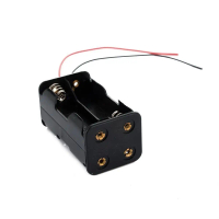 Nhựa 6V Chủ Trường Hợp 4 * Pin AA Double-boong Trường hợp Hộp AA Pin Chủ Pin Lưu Trữ 4 x AA Pin Trở 
