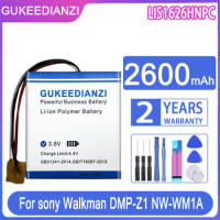 GUKEEDIANZI Replacement Battery LIS1626HNPC 2600mAh For sony Walkman DMP-Z1 NW-WM1A NW-WM1Z MP3