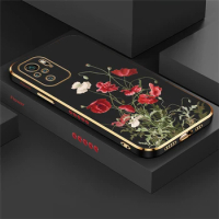 Note 10S Color Flower Luxury Plating Phone Case For Xiaomi Redmi 10 11 12 13 Pro Plus 9S 9T Cover Coque