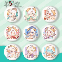 Trendy Anime Game Identity V Cosplay Icon Brooches Gardener Doctor Magician Seer Priestess Cartoon Print Round Pin Button Badges