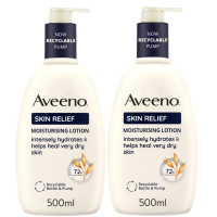 Aveeno Skin Relief Lotion Duo for Intense Hydration 1L Mega Bundle
