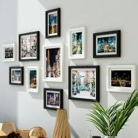 創意相框組合照片墻上裝飾品房間背景相片墻客廳掛墻免打孔洗照片