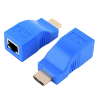 HDMI Extender 1080P RJ45 Ports LAN Network HDMI Extension Up to 30M over CAT5E / 6 UTP LAN Ethernet Cable for HDTV HDPC