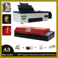 A3 DTF Transfer Film Printer R1390 DTF Printer For t shirt PET Film Print DTF Ink Powder A3T shirt Printing Machine DTF Printer
