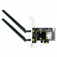 Wifi Adapter PCI-E To Mini Pci-Express Wireless Card Converter Support Bluetooth+Wifi for 7260AC AR5B22 AR9380