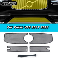 Stainless Steel For Volvo V90 2017 2021 Front Insect Grill Net Screening Protective Face Mesh Cover Car Accessories