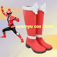 Avataro Sentai Donbrothers Cosplay Don Momotaro Cosplay Shoes Red boots custom size