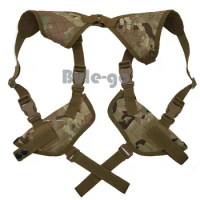 Tactical Camouflag Left Right Hand Gun Pistol Double Shoulder Holster Bag Airsoft Hunting Nylon Pistol Pouch