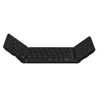 Foldable Bluetooth Keyboard with Touchpad Rechargeable Wireless Keyboard Pocket-Sized for Laptop MacBook iPad Mac Tablet iPhone