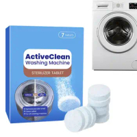 Washing Machine Cleaning Tablets 7 PCS Laundry Machine Cleaner Washer Cleaner Tablets Odor Cleaning Tablets Deep Cleaning