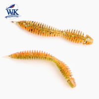 2 inch Worm Bait 20 pcs/pk Soft Lures for Perch Trout Bass Fishing Lure TPR TPE Soft Bait Ned Rig Texas Rig Mini Worm