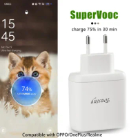 SuperVooc charger for oppo Find X5/Reno8/A74, Warp Usb plug adaptor for Oneplus 11/Nord CE 2/2T, travel adapter for Realme 8/GT2