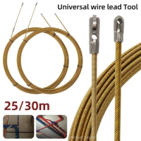 Universal Wire Lead Threading Device Tool Fish Tape Cable Puller for Electricians with Pulley Cable Wire Threading Device 25/30m