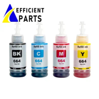 T664 664 Refill Dye Ink for Epson Eco Tank L210 L220 L360 L380 L355 L365 L310 L130 L110 L350 L1300 L1455 Refillable Dye Ink