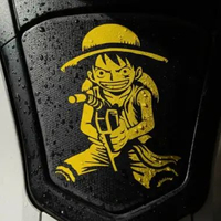 Stiker Cutting Luffy One Piece 8×10 cm Waterproof – Cocok untuk cover Tangki Motor PCX, NMAX, Aerox 