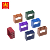20 Pcs/lot Window Frame Building Blocks Moc Door Frame Color Accessories Compatible with 4132 Brick DIY Children's Toy Gift Box