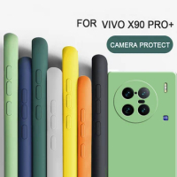 For Vivo X90 Pro+ Shockproof Square Liquid Silicon TPU Phone Case Vivo X90 X90 Pro/Vivo X80 Pro/Vivo X70 Pro+/Vivo X60 Pro 5G