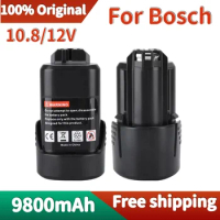 for Bosch nickel battery 10.8V/12V 9800mAh tool battery gsr120-li rechargeable drill battery BAT411