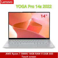 Lenovo YOGA Pro 14s (Yoga Slim 7) Carbon Laptop AMD Ryzen 7 5800U 16GB RAM 512GB SSD 2.8K OLED Touchscreen Notebook Ultraslim
