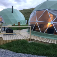 I Round 6m outdoor coffee transparent clear UV-proof glamping igloo house geodesic dome tent
