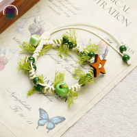 Gelang tali campuran anyaman buatan tangan tulen seramik Anping “Flowing Years”, model TK 065