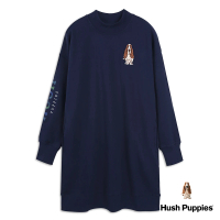 【Hush Puppies】女裝 洋裝 品牌刺繡半高領洋裝(丈青 / 34215102)