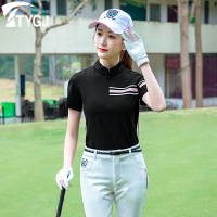 高爾夫女裝2022新款衣服運動短袖上衣夏季T恤吸溼高爾夫球服裝女