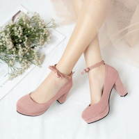 MG28 Kích thước 48 Nhỏ Lớn Phong cách mới Giày Lolita quai ngang Cao gót công chúa Thoải mái Dễ thươ