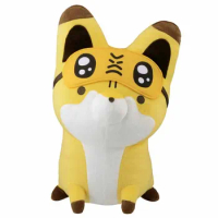 New Cute Tanuki to Kitsune Raccoon Dog Fox With Eyeshade Big Plush Stuffed Animals Pillow Cushion Doll Toy Kids Gifts 45cm