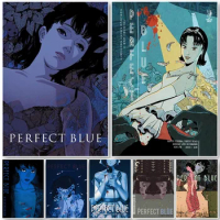 Canvas Painting Kon Satoshi Perfect Blue Poster Home Decar Painting Wall Art Pictures Coffee House Bar HD Printed Posters Decor