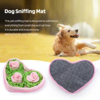 Dog Food Puzzle Mat Dog Sniffing Mat Snuffle Mat Lick Toy for Dogs Mental Stimulation Puzzle Toy with Plush Dog Toy for Slow