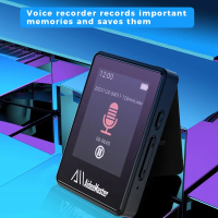 Máy nghe nhạc MP3 Bluetooth 5.0 màn hình toàn cảm ứng 1,77 inch, hỗ trợ phát nhạc MP4, xem video và 