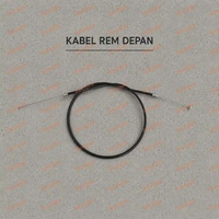 Kabel Rem Sepeda Set Depan Belakang Hitam Dengan Terminal Logam Dan Karet Rem Mini Karet Rem Mini