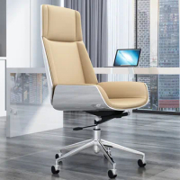 Nordic Computer Office Chair Leather Modern Luxury Office Chair Ergonomic Wheels Throne Swivel Silla Oficina Salon Furniture