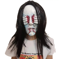 Props Hiasan Rumah Hantu Menakutkan Topeng Halloween Topeng Muka Penuh Menyeramkan Topeng penutup ma