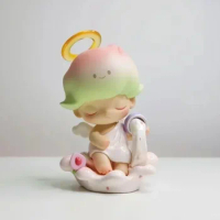 DIMOO Peach Guava Action Figure Blister Package Angel Dimoo Flower Vase Heaven Figurine Limited Collection Designer Toy