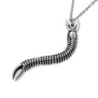 Wholesale Centipede Necklace, Arthropod Pendant, Myriapoda Charm, Animal Jewelry free ship--12pcs/lot