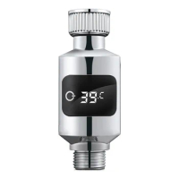 Shower Water Temperature Monitor LED Digital Display Household Water Thermometer ℃/℉ Adjustable Bathing Temperature Meter