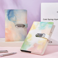 Cross-Border Exclusive A5 Password Notebook with Lock, Creative Trendy Diary, Student Planner, Noteb