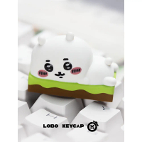 Penyambung kekunci Chiikawa~ Chiikawa Little Eight Cat Usagi, seni resin untuk papan kekunci mekanik