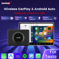 Carlinkit Wireless CarPlay Android Auto Adapter For Tesla Model 3 Model Y S X Wireless Car Play for Waze Spotify Bluetooth