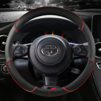 PU Leather Car Steering Wheel Cover For Toyota 86 GT86 2016-2021 Yaris 2016-2019 Subaru BRZ 2016-2022 Scion FRS Auto Accessories