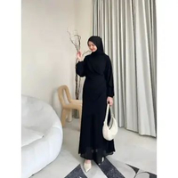 Gamis Wanita Remaja Mahogany Simple Elegan Jumbo Lld 120 Ceurty Babyoll Polos Kekinian Terbaru 2025