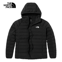 【The North Face】TNF 防潑水羽絨外套 M BELLEVIEW STRETCH DOWN HOODIE APFQ 男款 黑(NF0A7W7PJK3)