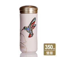 乾唐軒活瓷 | 蜂鳥隨身杯 / 大 / 雙層 / 3色 350ml-粉紅彩金
