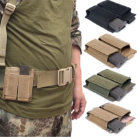 Tactical Molle Mag Pouch Military Pistol Gun 9mm Ammo Clip Airsoft Double Magazine Pouch Handgun M1911 92F Hunting Accessories