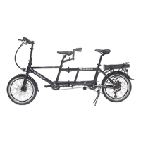 Foldable Family Ebike Electric Bicycle Hidden Battery 2 Person Pedal Tandem Ebikes For Adults Electrical Bike