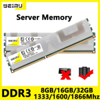 DDR3 Server Memory Ram 4GB 8GB 16GB 32GB 64GB PC3 1333 1600 1866Mhz 1.5v 240Pin Cooling Vest REG ECC Ram Fit X58 X79 Motherboard